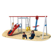 Megastar Lil Monkeys Glide Metal swing and Slide Playhouse