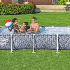 Bestway Steel Pro Rectangle Above Ground Pool Set 3.66 m X 2.01 m X 66 cm Swimming Pool