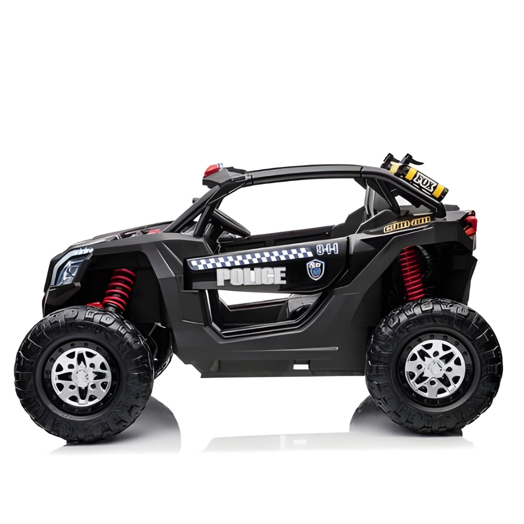 Megastar Ride on Max Expedition 12 v Kids electric Police Suv with siren and open doors