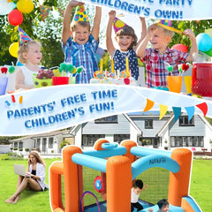 Megastar Bounce House for Kids Outdoor with Ball Pit Pool, Basketball Hoop