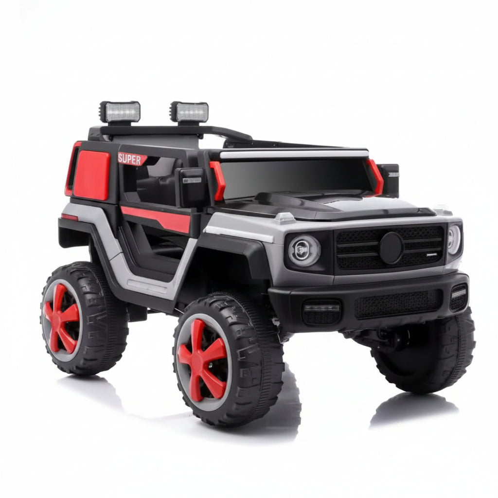 A black and Red Mercedes-Benz G-Class-stylecolor ride-on toy vehicle -red