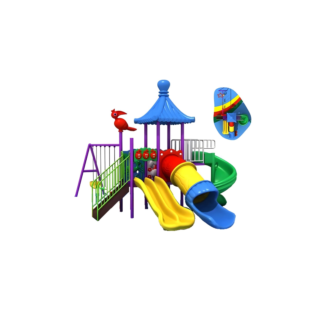 slide and swing set