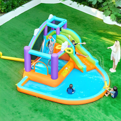 Megastar 6 in 1 Sunny Shine Bouncy Castle With Inflatable Trampoline/Water Slide 2.38mx 3.65mx 3.89m