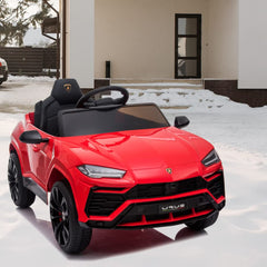 Red toy car resembling a luxury vehicle