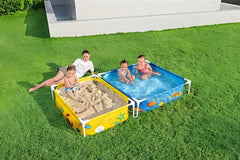 Bestway Rectangular Child Frame Pool Above Ground Swimming Pool Outdoor Water Sand Play Pool
