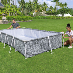 Bestway Steel Pro Rectangle Above Ground Pool Set 3.66 m X 2.01 m X 66 cm Swimming Pool