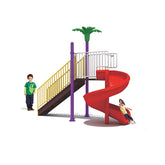 Megastar Slide For Kids Metal Palm Spiral Sturdy With Stair