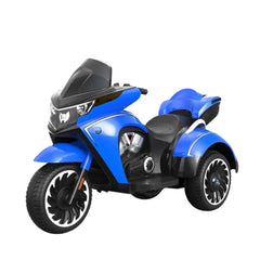 Megastar Ride on 12 v Blaster Kids Motorcycle trike - BLUE