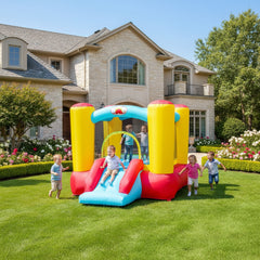 Megastar Inflatable Classic Bounce House with Slide, Kids Jumping Castle with Blower 2.54 x 1.95 x 1.60 m
