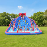 Megastar Inflatable Niagra Waterfall Park With Climbing Wall and Dual Slides- 3.89 X 3.39 X 2.4 M