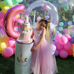 Megastar Bubble House Inflatable Bubble Tent, Bubble House Kids Party Clear Dome Balloon Garden Tent, 10FT Dia Bubble, 6FT Tunnel