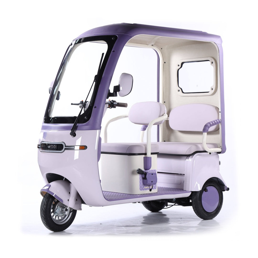 Megawheels 60 V Urban Roof Back Enclosed Electric Scooter with Seat for 3 Passengers