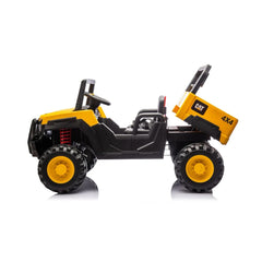 Caterpillar Dump Truck with a bulldozer attachment