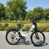 White electric bicycle