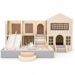 A large children's indoor playground structure