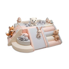 Premium indoor soft play set for kids with modular climbing blocks and Toys -120 x 120 x 50 cms