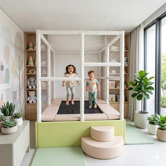 Front view of premium Custom Indoor Rectangular Trampoline