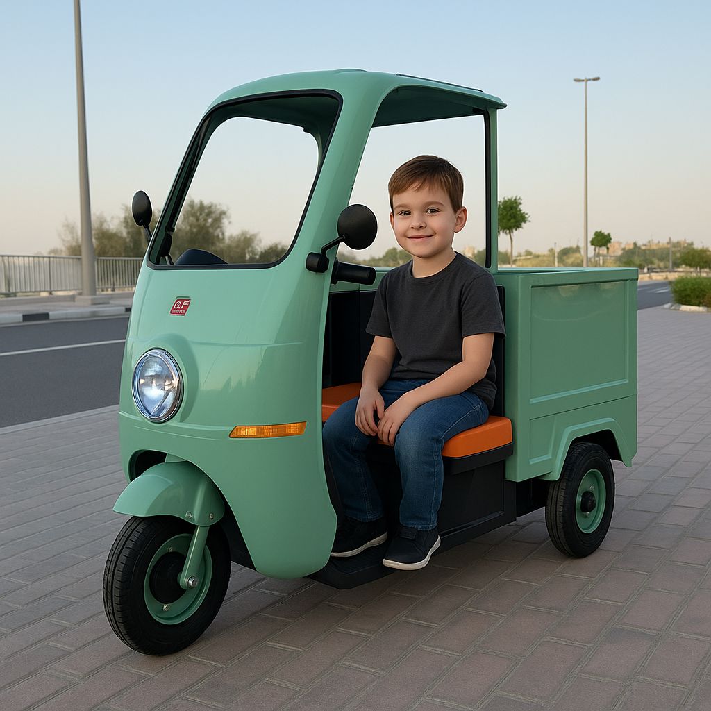 Megastar Ride on Food Express Car 12 V Cart for Kids With RC and Openable Bin