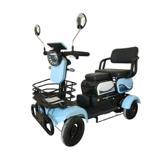 Megawheels Quad Family Senior Electric Scooter With 4 Wheels and Sliding Seats for Parent Child Grandparents 48 V