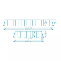 Bestway Power Steel Rectangular Pool Set 9.56m X 4.88m X 1.32m