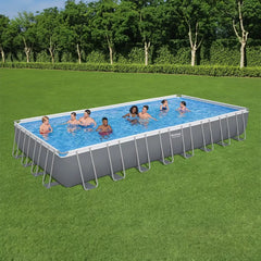 Bestway Power Steel Rectangular Pool Set 9.56m X 4.88m X 1.32m