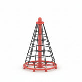 Red And Black Kids Playground Set Climbing Orbit