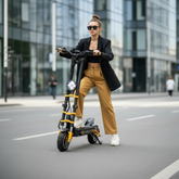 A girl Riding Kugoo LX11+ Electric Scooter