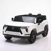 Front View of White 12V Lexus GX550 Licensed ride on Electric Car