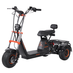 Kugoo C4 Electric Scooter 3-Wheel E Bike for Adults with a basket