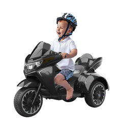 Megastar Ride on 12 v Blaster Kids Motorcycle trike - BLACK
