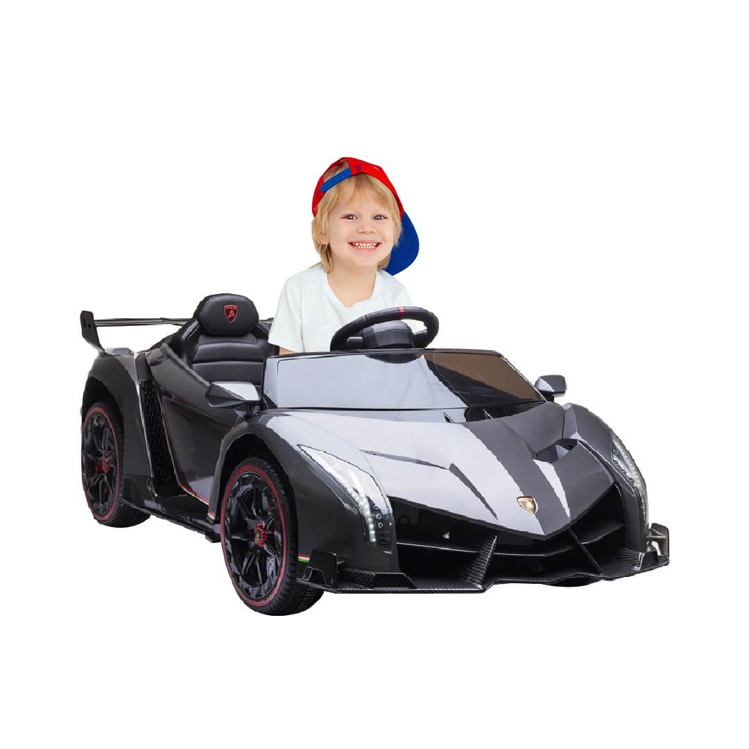 Megastar Ride on 12 v Licensed Lamborghini Veneno Butterfly 12V 2 Seater Ride On Car -black