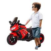 Megastar's Ride On 6v Alpha Turbocharged Children's Motorcycle Electric Trike- RED