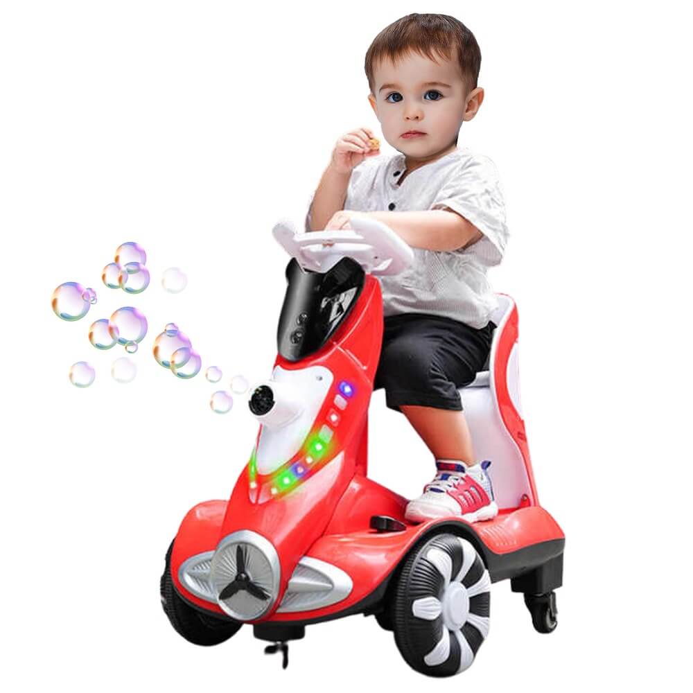 Megastar Ride on Kids 6 v Electric Bubble Car-red