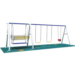 Garden Fun 5 Swings Metal Playset For Kids & Adults