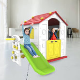 Sunny Twin Playhouse & Cabana WITH Slide & Hoops