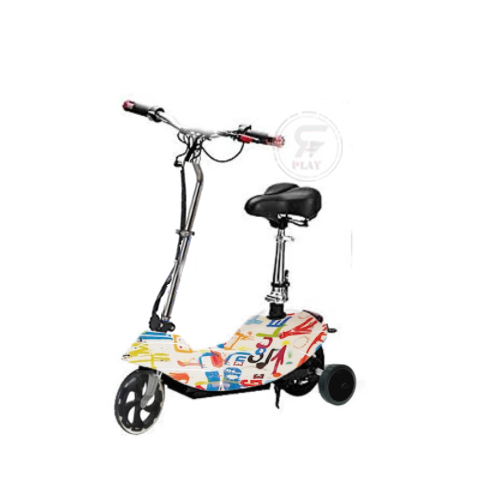 Multi color Zippy Electric Foldable Scooter with training wheels | Kids Electric Scooter