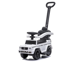 Baby Mercedes push car with parental handle in white color