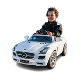 White Ride on Licensed Mercedes SLS Coupe Car