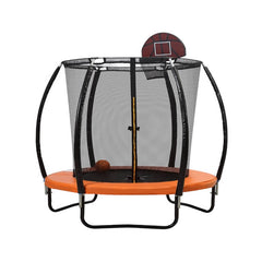 Trampoline enclosure with net & ladder