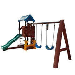 Kids Adventurous Slide And Swings Set