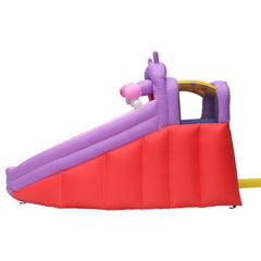 Megastar Inflatable Deluxe Hippo & Dipper Water spray N Slide Bouncer for Kids