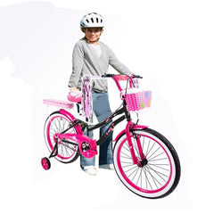 girls bicycle with basket, 8 years old