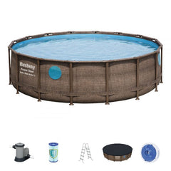 Bestway Power Steel Swim Vista Series Pool Set 4.88m x 1.22m (16′ x 48″) - Rafplay