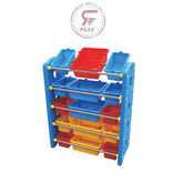Multipurpose Shelf Organiser With Storage Bins For Toys & Books for Kids - MGA STAR MARKETING