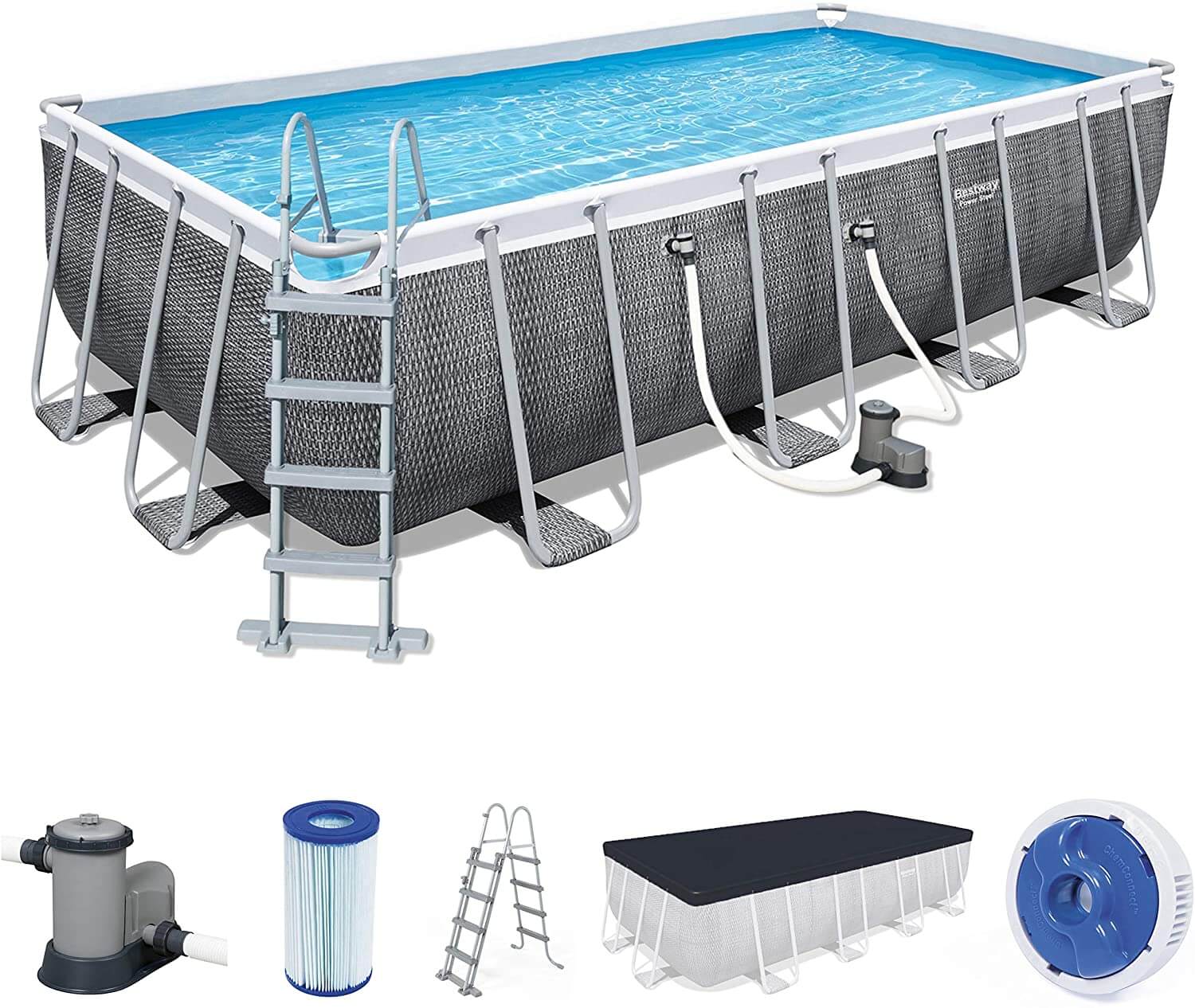 Bestway Power Steel Frame Rectangular Pool