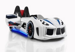 Musvenus Genesis MVN3 Premium Kids Car Bed with Leather Head Rest