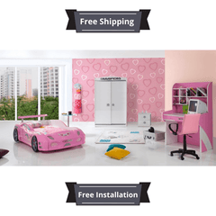 ENZO Kids Car Bed - Pink