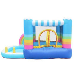 Megastar Inflatable Rainbow Bounce House with Built-In Ball Pit - - Multi Color - MEGA STAR MARKETING