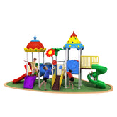 Castle Hat Outdoor Playground With Slides & 3 swings