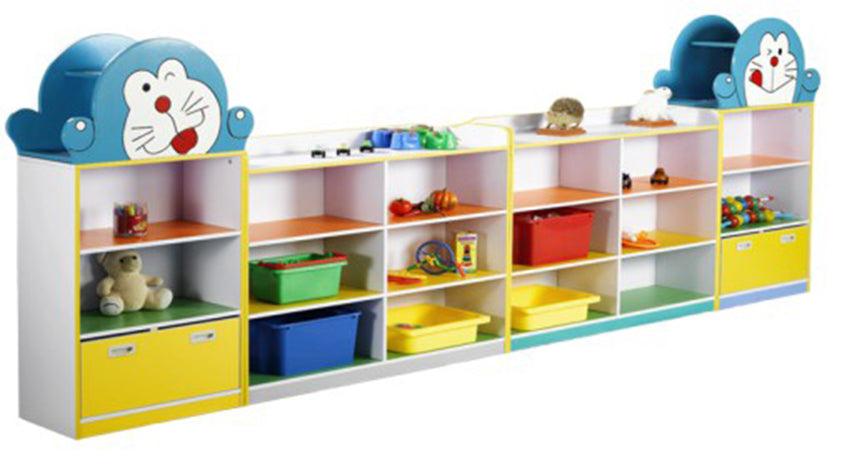 Doremon Kids wooden Storage Shelf